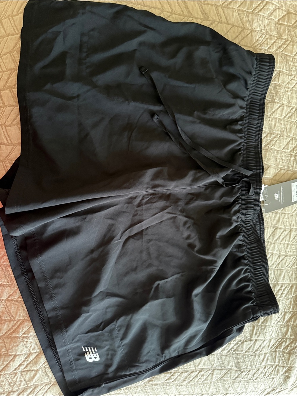 New Balance Men's Black Athletic Shorts with Drawcord